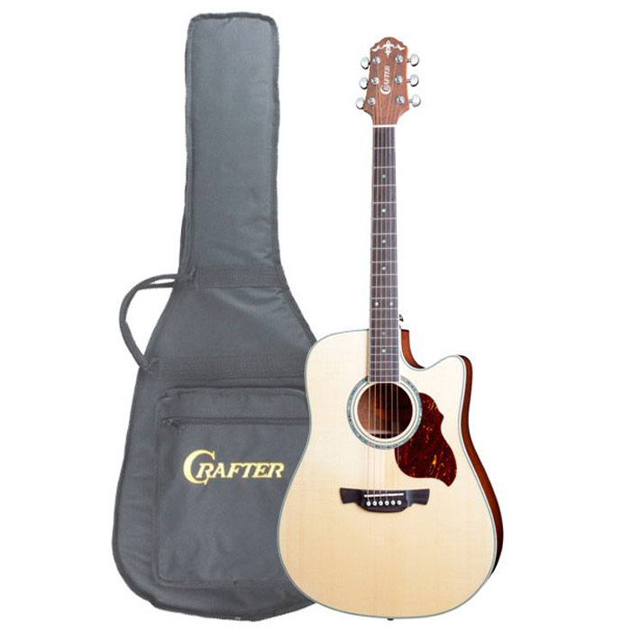 Crafter DE-8/N электро-акустическая гитара + чехол crafter gae 8 n