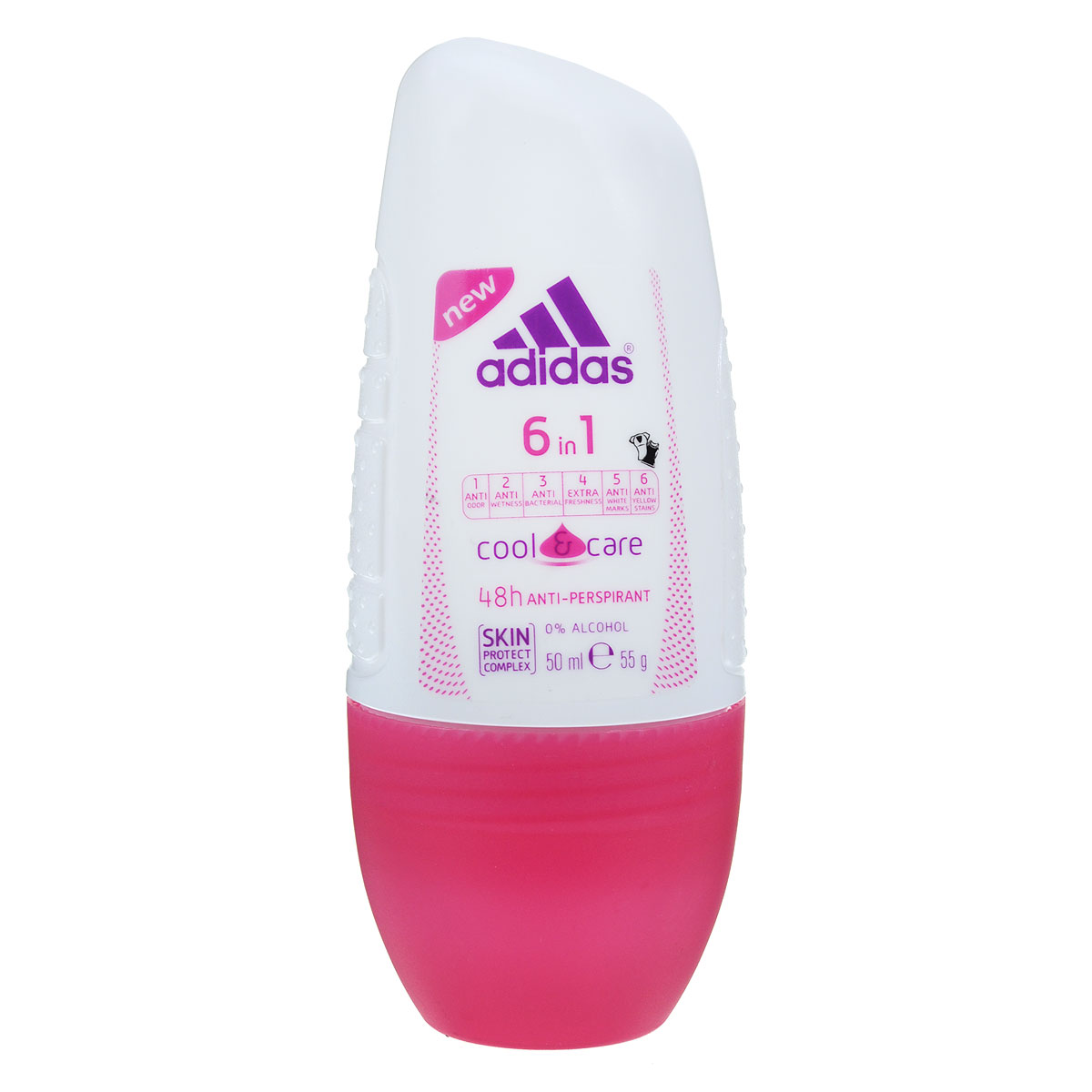 фото Adidas Дезодорант-антиперспирант роликовый 6в1 "Cool&Care", женский, 50 мл