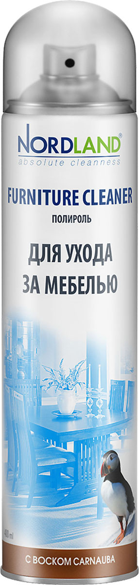 фото Полироль для ухода за мебелью "Nordland", с воском carnauba, 400 мл