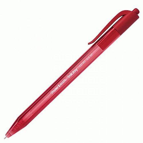 Ручка автоматическая шариковая INKJOY 100, треугольный корпус, красная, 0,5 мм