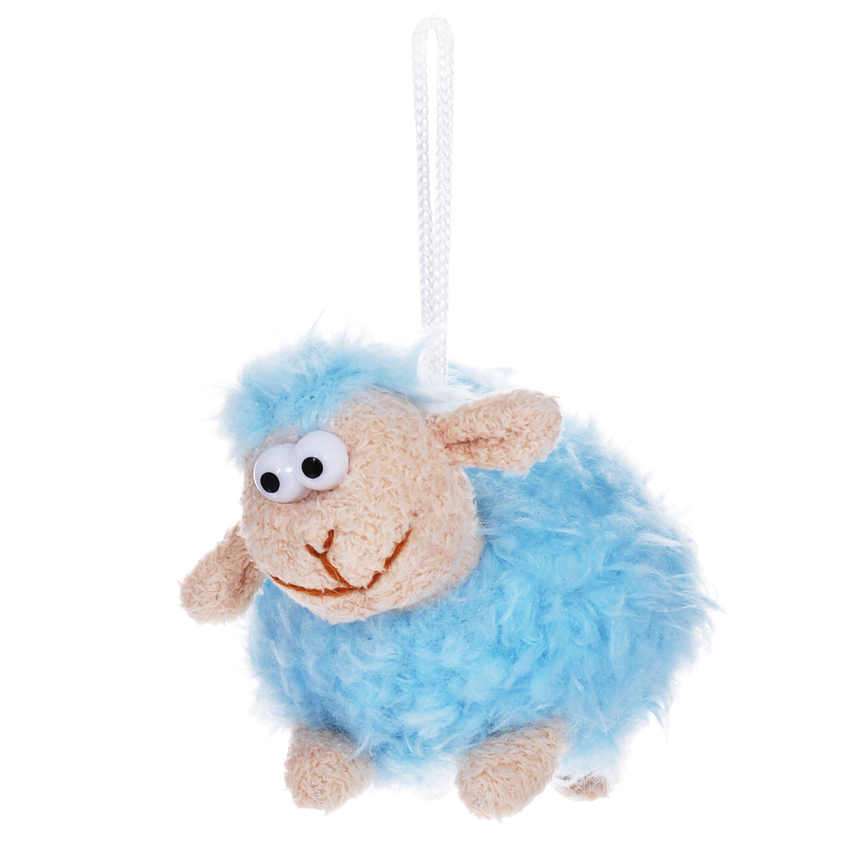 фото Мягкая игрушка-подвеска Sima-land "Овечка", цвет: голубой, 8 см. 332801