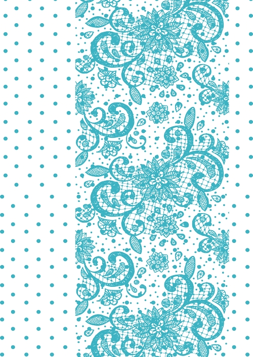 фото Калька для скрапбукинга "Узоры и горошек", цвет: бирюзовый, 21 х 30 см Кустарь