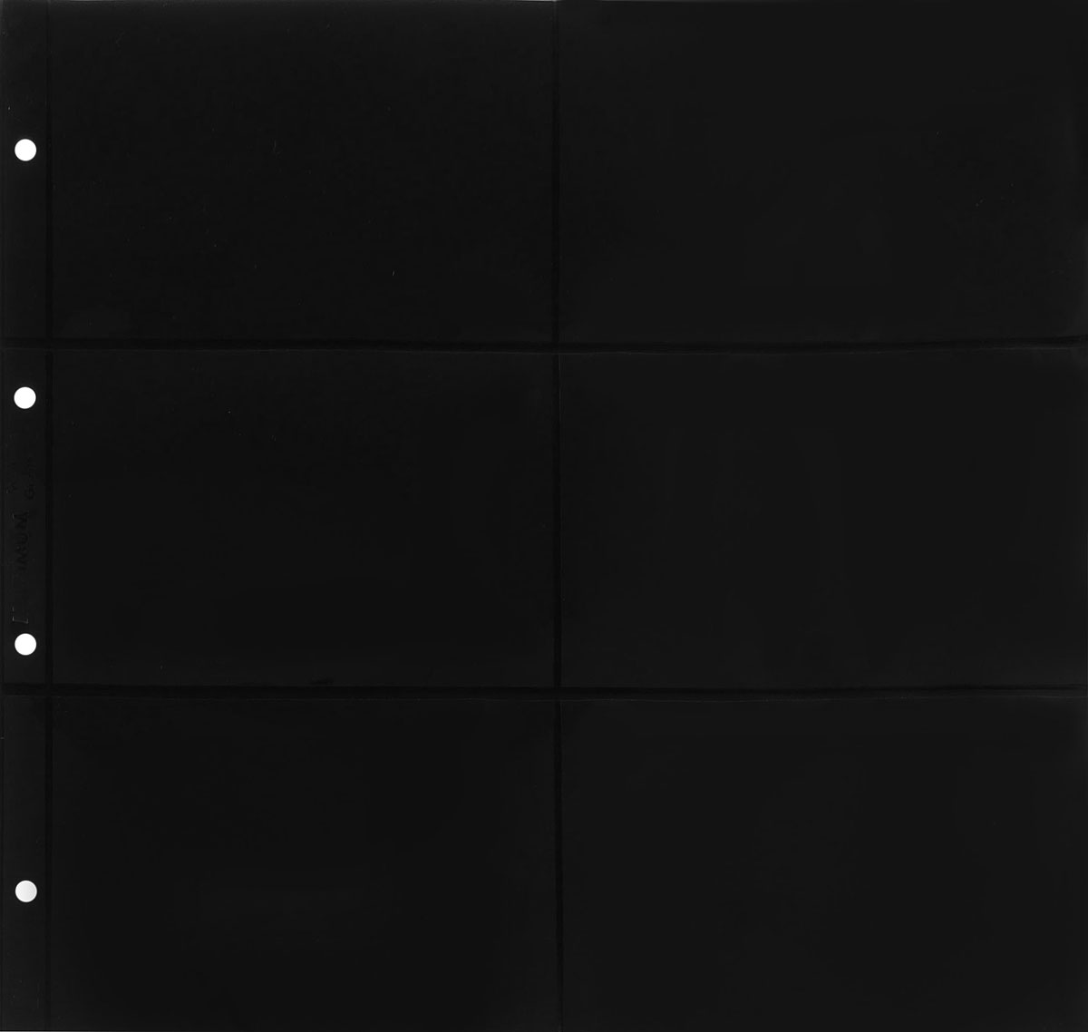фото Лист в альбом Max 2S на 6 ячеек черный (10 листов в упаковке) Leuchtturm