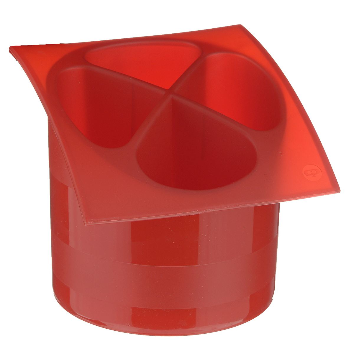 фото Подставка для столовых приборов "Cosmoplast", цвет: красный, диаметр 14 см