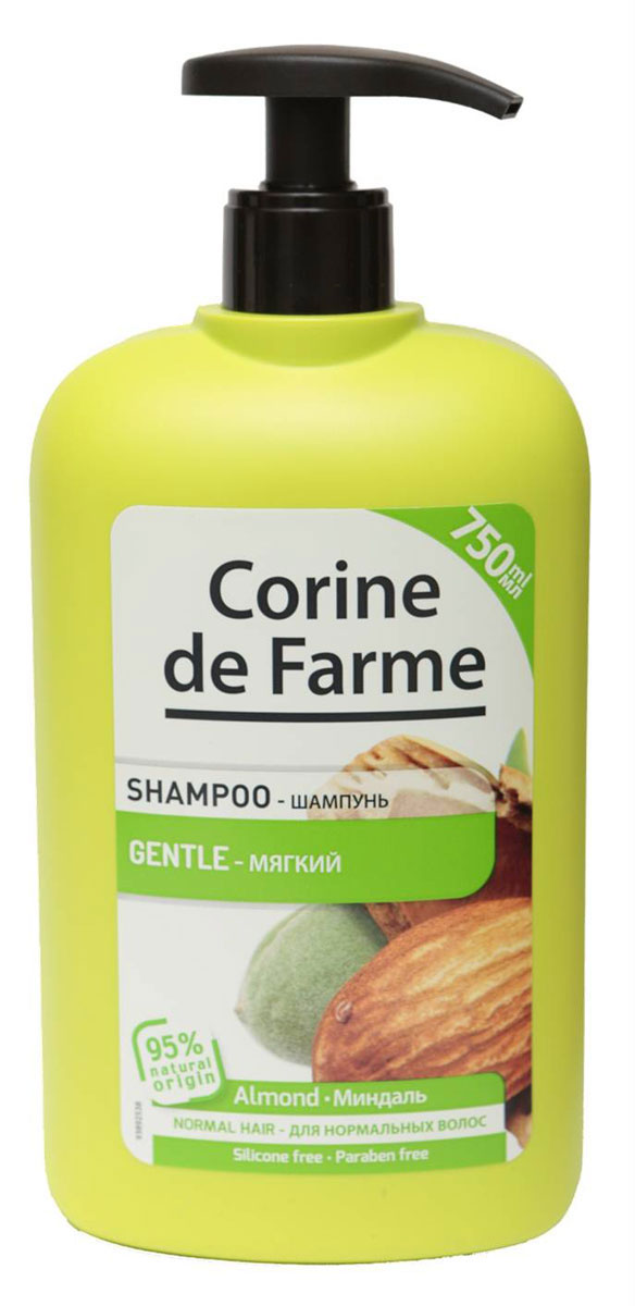 Corine De Farme Мягкий шампунь с миндалем, 750 мл шампунь corine de farme купить