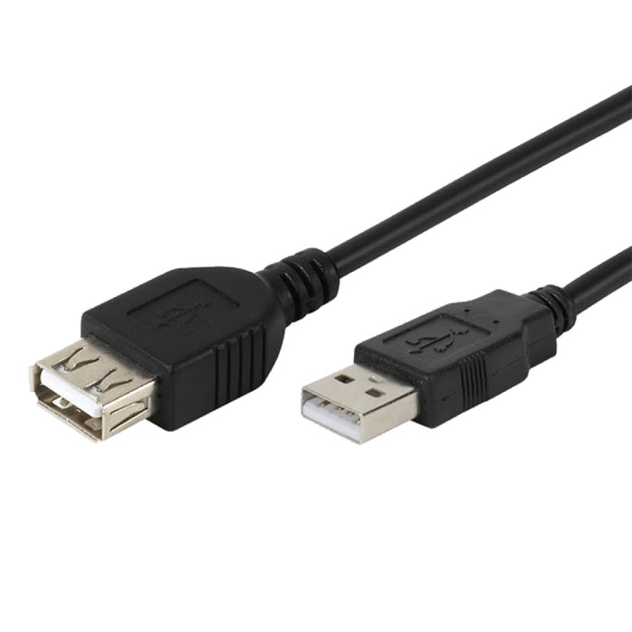 фото Vivanco удлинитель USB 2.0 AM/AF, Black (0.75 м)