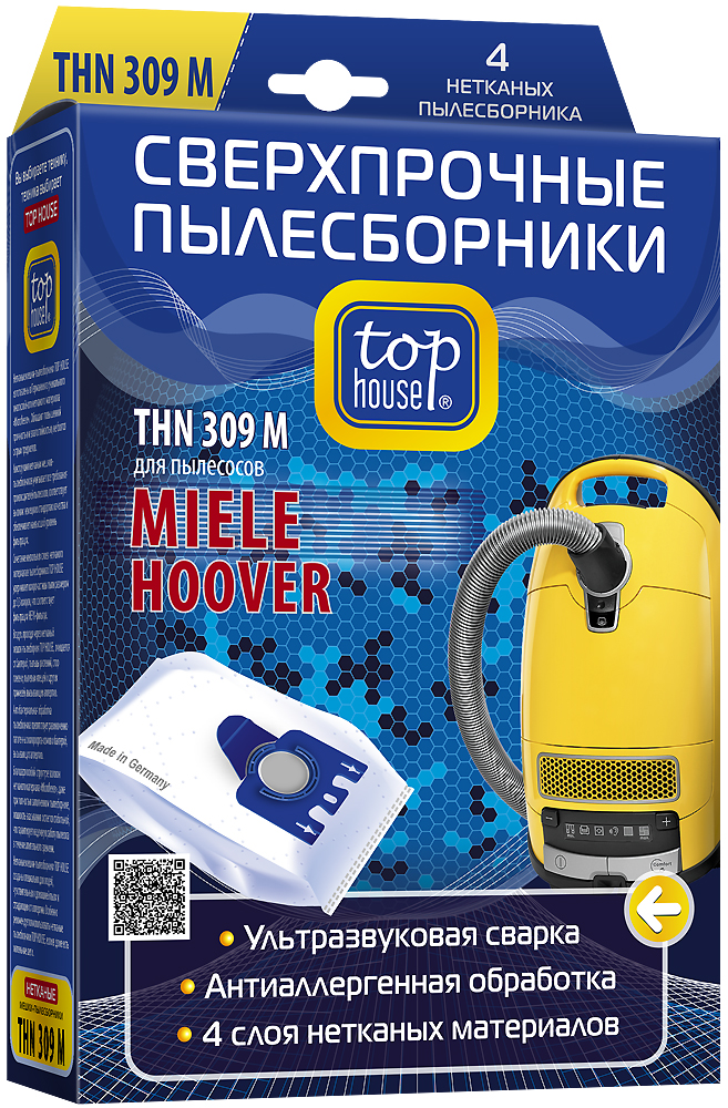 Top House THN 309 M нетканые пылесборники (4 шт.)