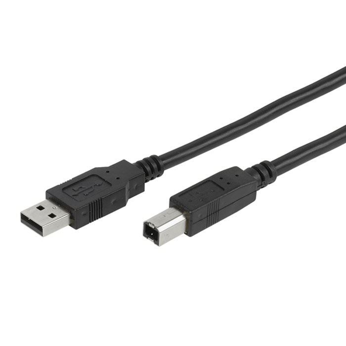 фото Vivanco кабель USB 2.0 A/В, Black (1.8 м)