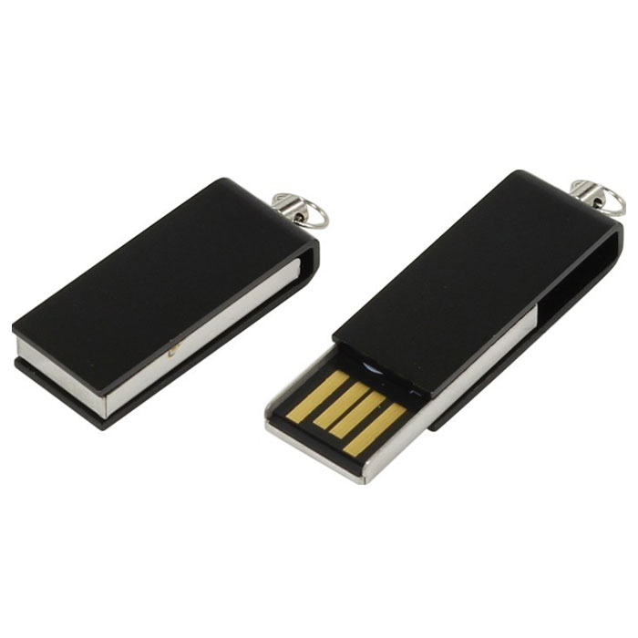 фото Iconik Свивел 8GB, Black USB-накопитель (под логотип)
