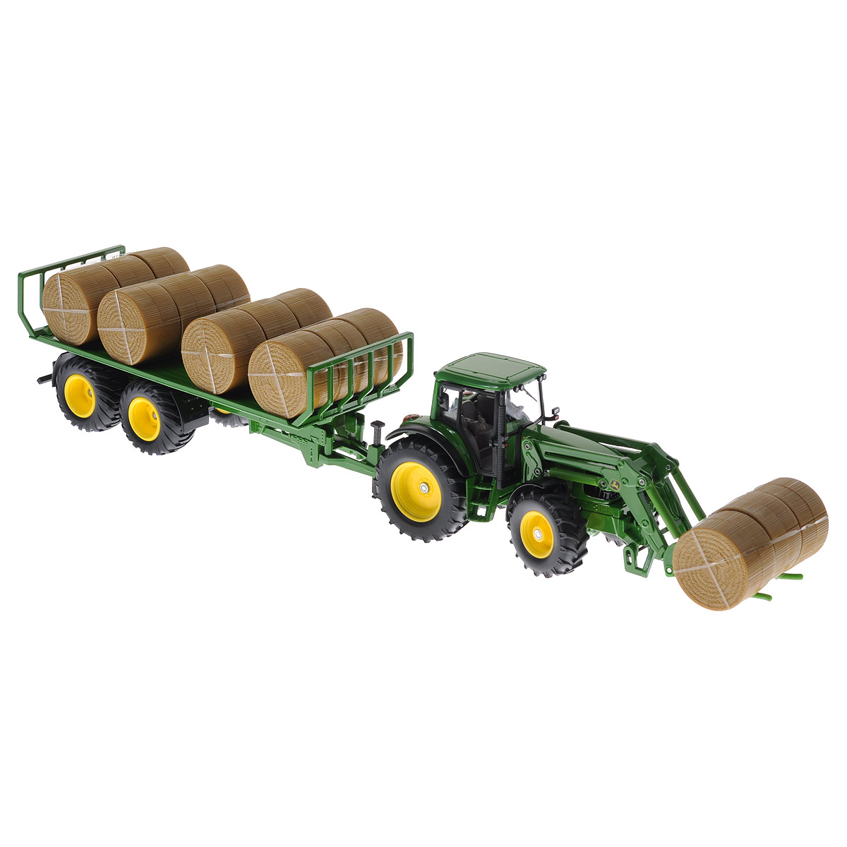 Siku Трактор John Deere с прицепом для круглых кип siku трактор john deere с прицепом для круглых кип