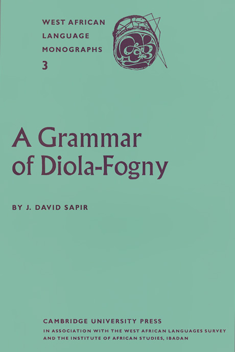 фото A Grammar of Diola-Fogny Cambridge university press