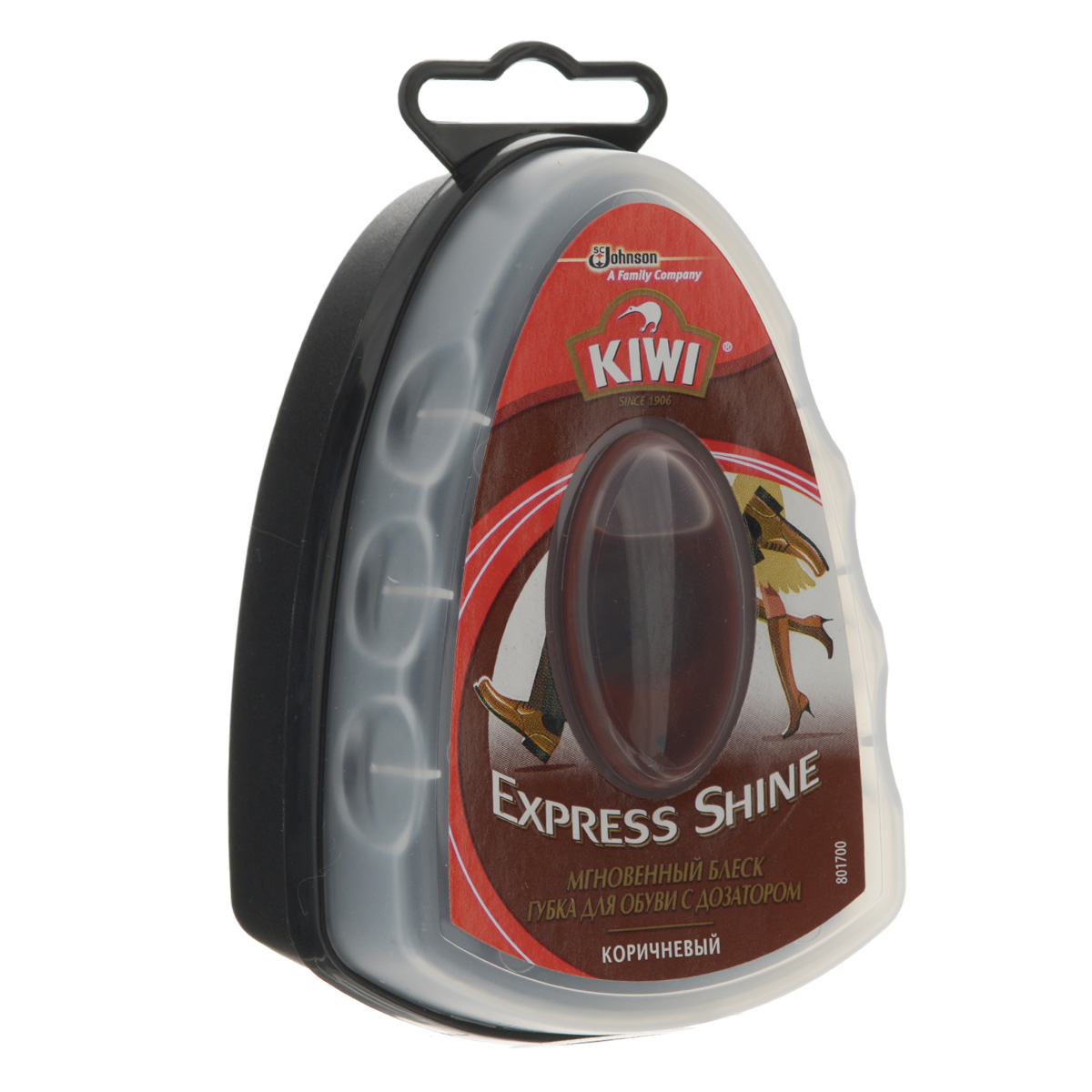 фото Губка для обуви Kiwi "Express Shine", с дозатором, цвет: коричневый, 7 мл