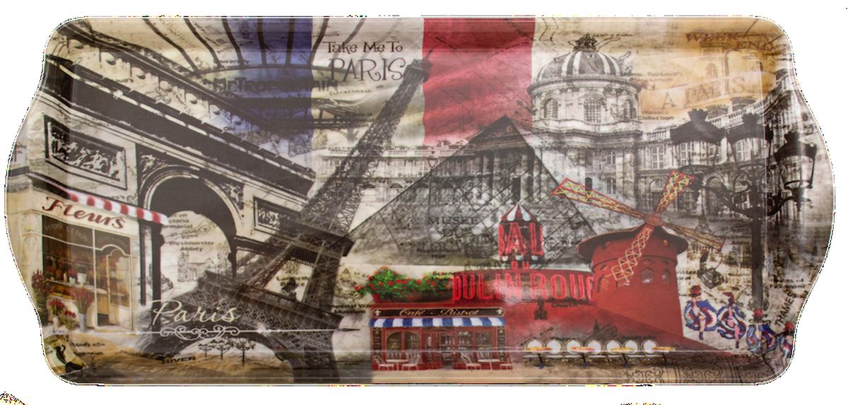 фото Поднос сервировочный GiftLand "Take Me to Paris", 16,5 x 38 см Gift'n'home