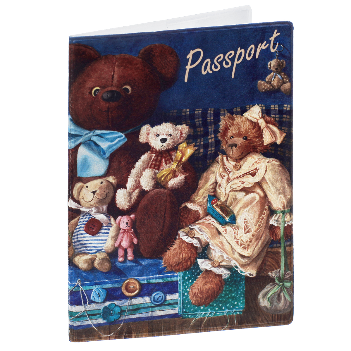 фото Обложка для паспорта "Медведи", цвет: коричневый. 35678 Феникс-презент