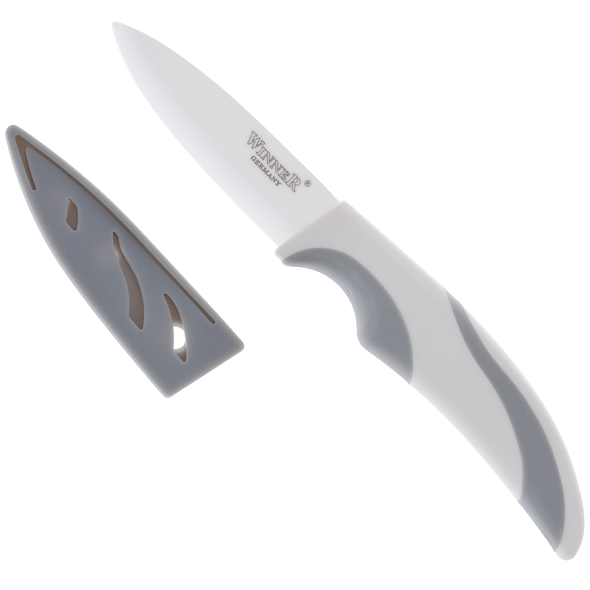 фото Нож для чистки "Winner", керамический, с чехлом, цвет в ассортименте, длина лезвия 7,4 см