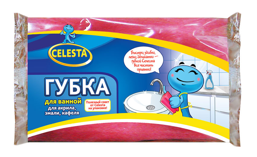 фото Губка для мытья ванной "Celesta", цвет в ассортименте