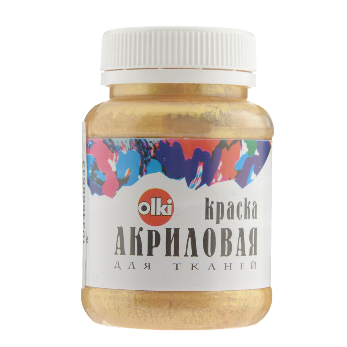 Характеристики Краска акриловая для тканей "Olki", цвет: золотой ...