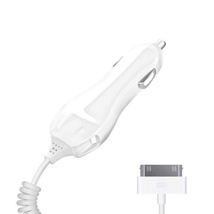 фото Deppa Classic 30-pin 1A, White автомобильное ЗУ для iPhone 4/4S