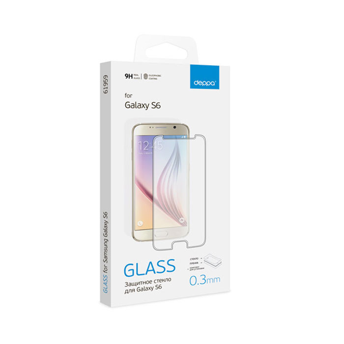 фото Deppa защитное стекло для Samsung Galaxy S6, Clear