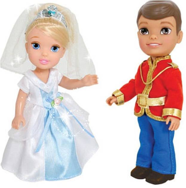 фото Disney Princess Игровой набор с мини-куклами Petite Princess Cinderella and Prince Charming