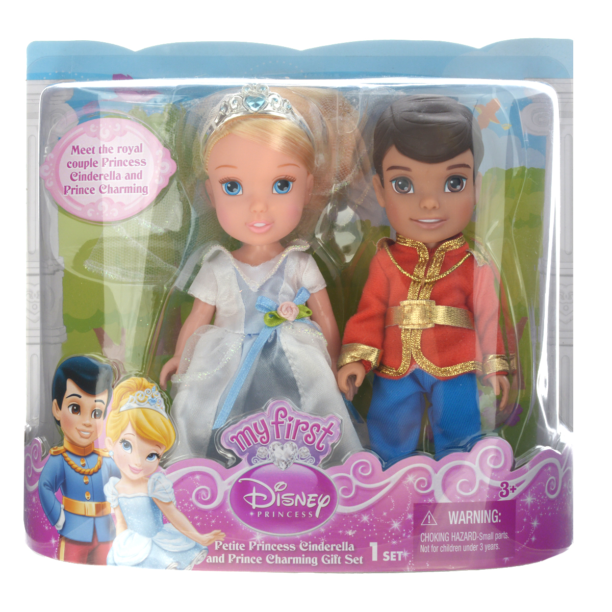 фото Disney Princess Игровой набор с мини-куклами Petite Princess Cinderella and Prince Charming