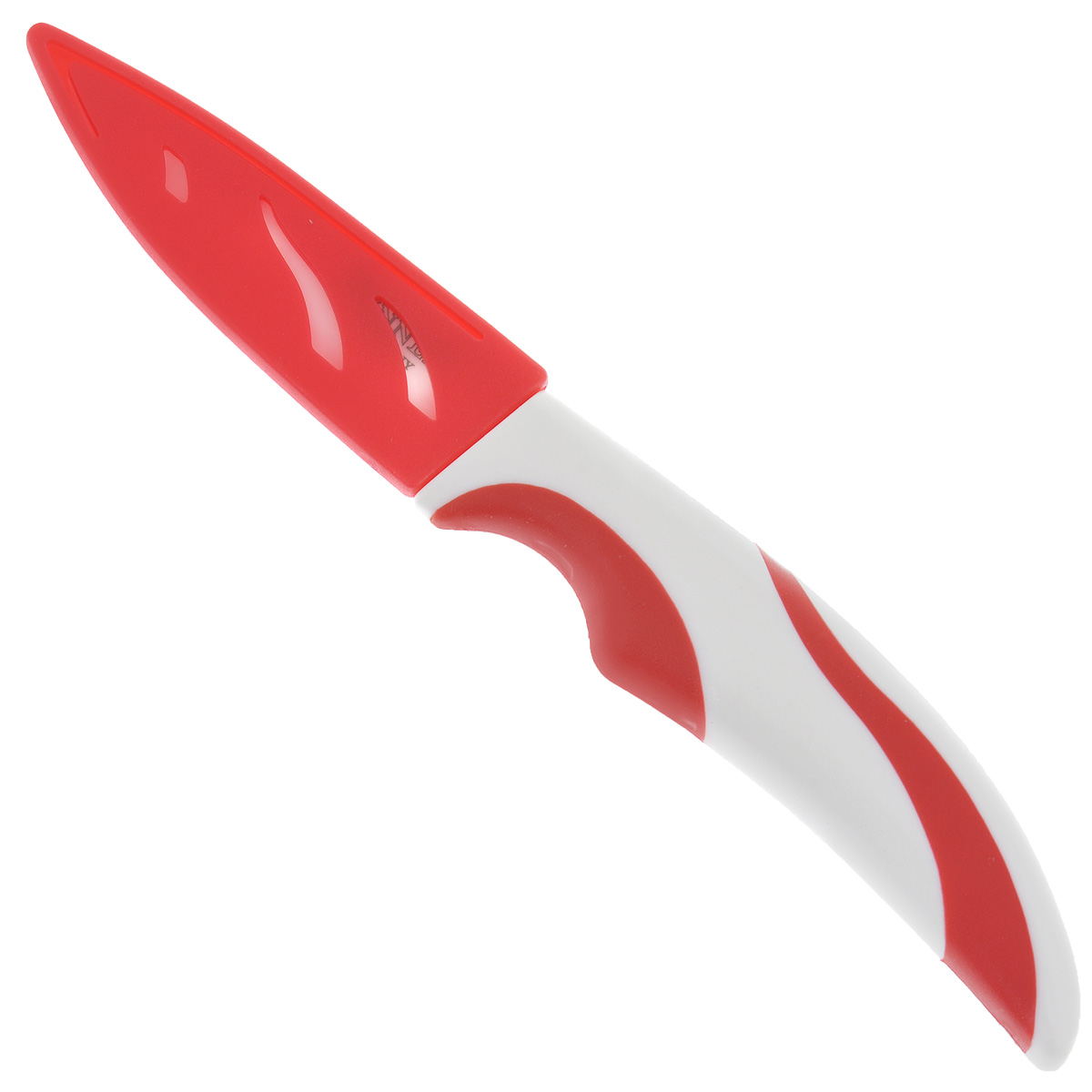 фото Нож для чистки "Winner", керамический, с чехлом, цвет: красный, длина лезвия 7,4 см