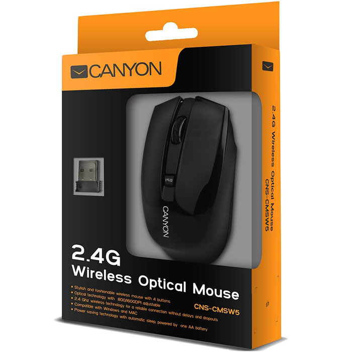 фото Мышь Canyon CNS-CMSW5, Black