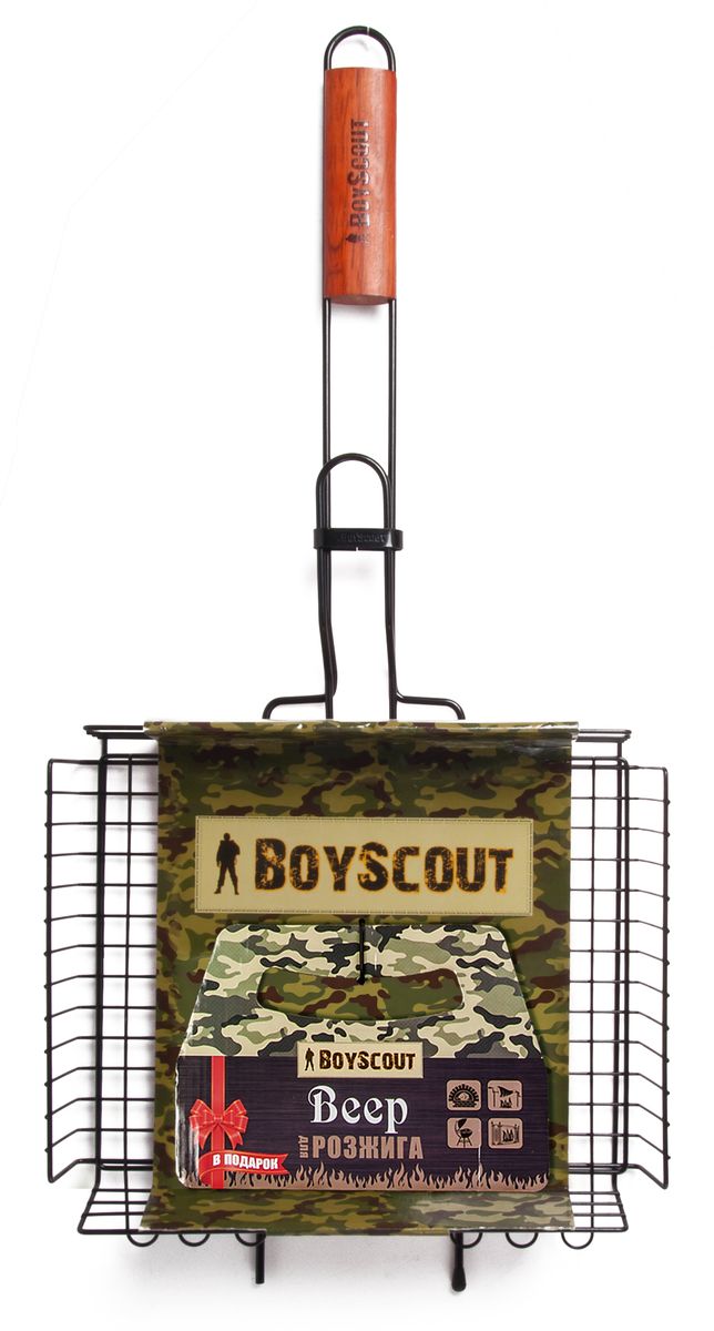 фото Решетка-гриль "Boyscout", универсальная, с антипригарным покрытием, 65 х 30 х 6 см