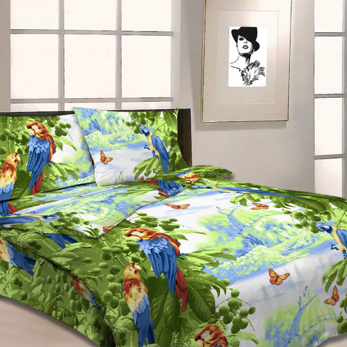 фото Комплект белья Letto, 1,5-спальный, наволочки 70х70, цвет: зеленый. B04-3 Letto home textile