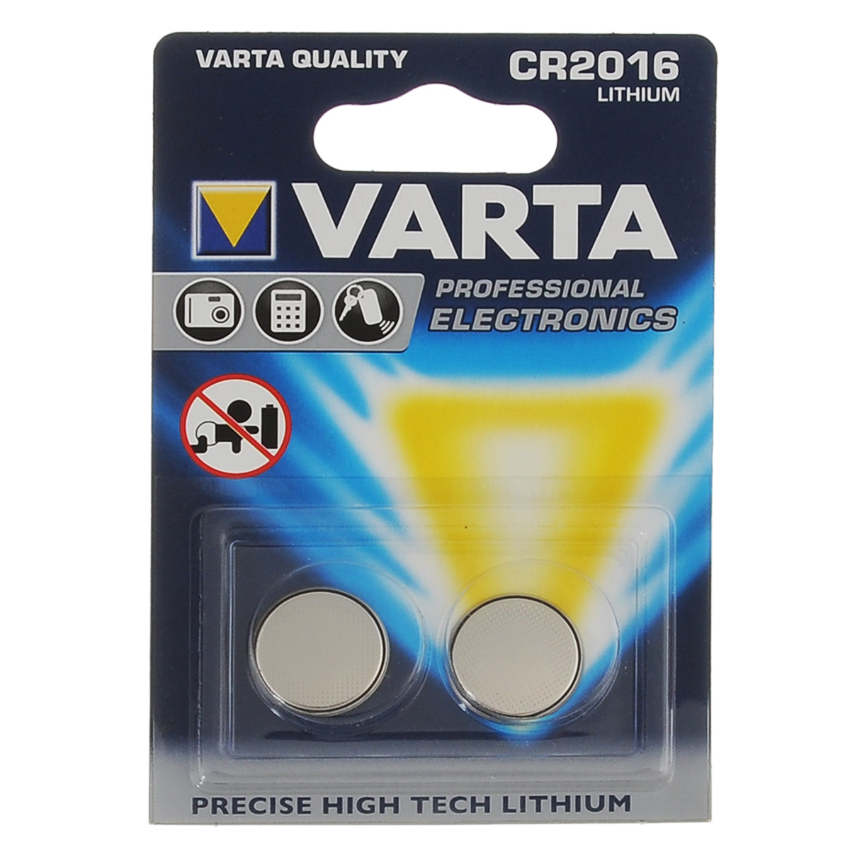 фото Батарейка литиевая Varta "Professional Electronics", тип CR2016, 3В, 2 шт