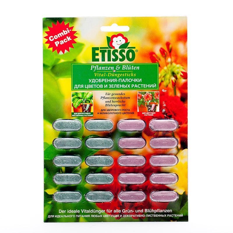 фото Дозированные комплексные удобрения-палочки "Etisso", для цветов и зеленных растений, 20 шт