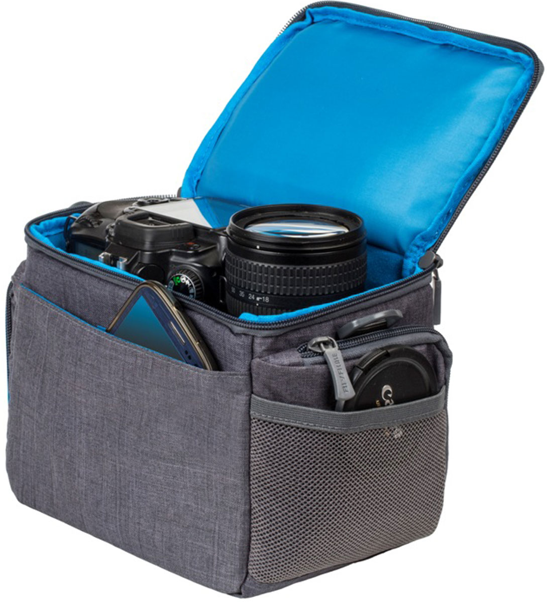 фото RIVACASE 7502 SLR Canvas Case, Grey сумка для зеркальной фотокамеры