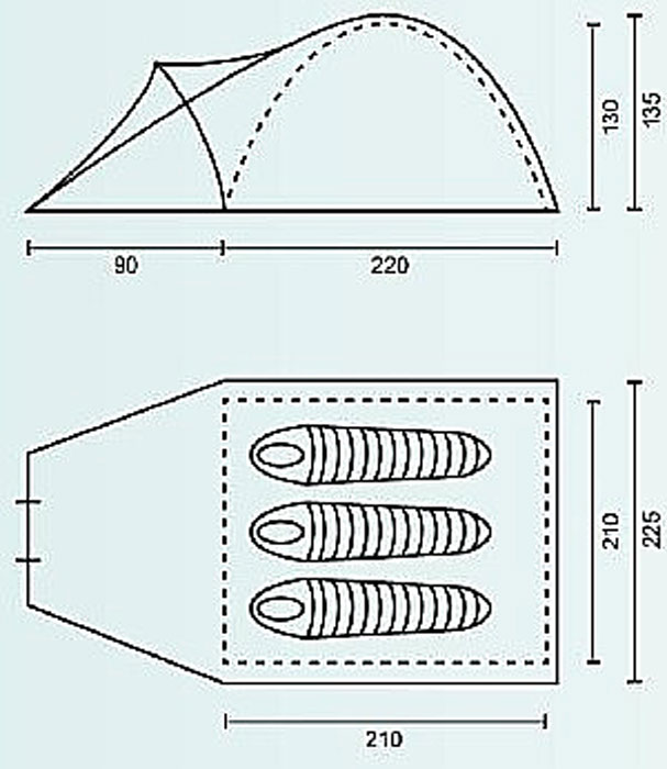 фото Палатка Campack Tent Land Explorer 3, цвет: серо-зеленый Campack-tent