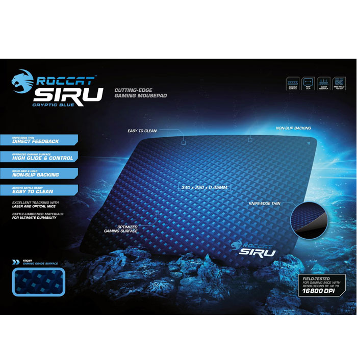 фото Игровой коврик для мыши ROCCAT Siru, Cryptic Blue