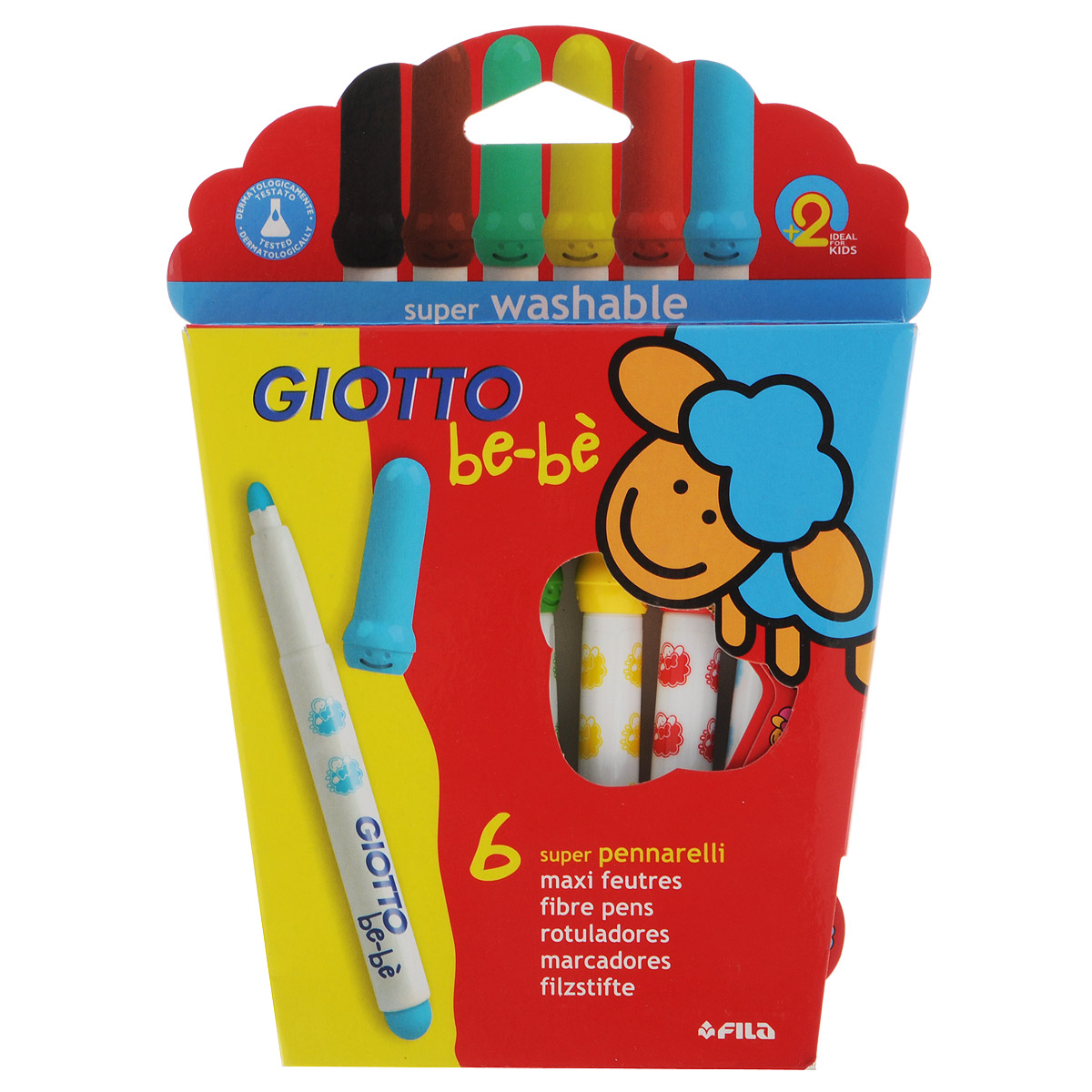 фото Фломастеры Giotto "Bebe Super Fibre Pens", 6 цветов