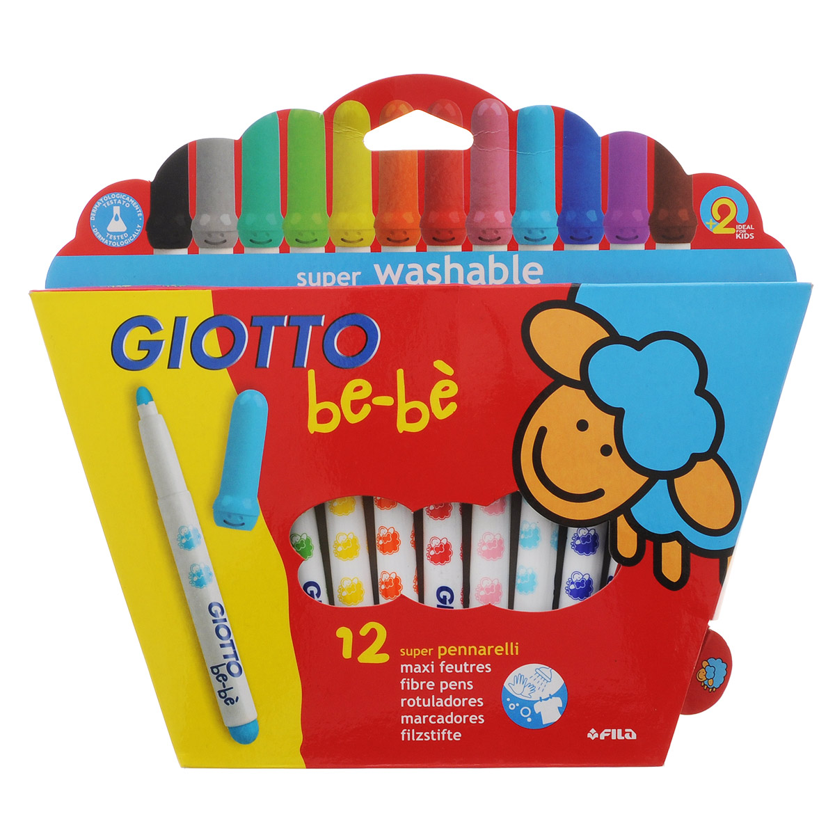 фото Фломастеры Giotto "Bebe Super Fibre Pens", 12 цветов