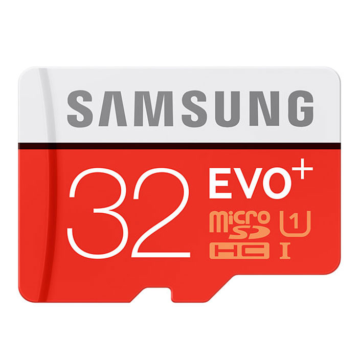 фото Samsung microSDHC Evo Plus 32GB карта памяти + SD адаптер