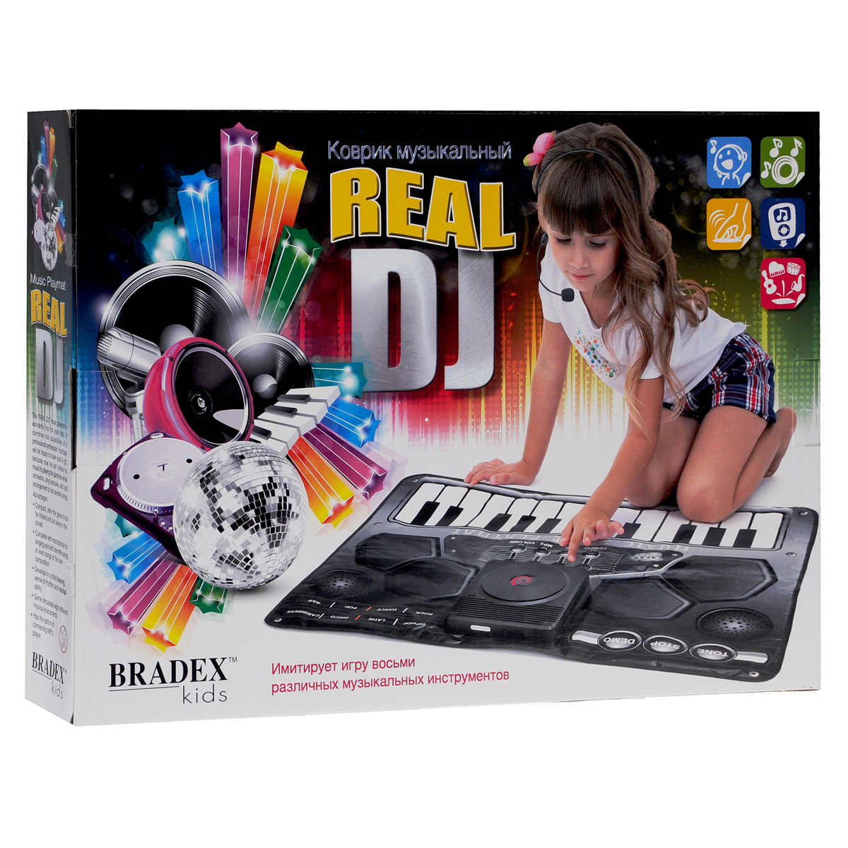 фото Bradex Музыкальный развивающий коврик "Real DJ"