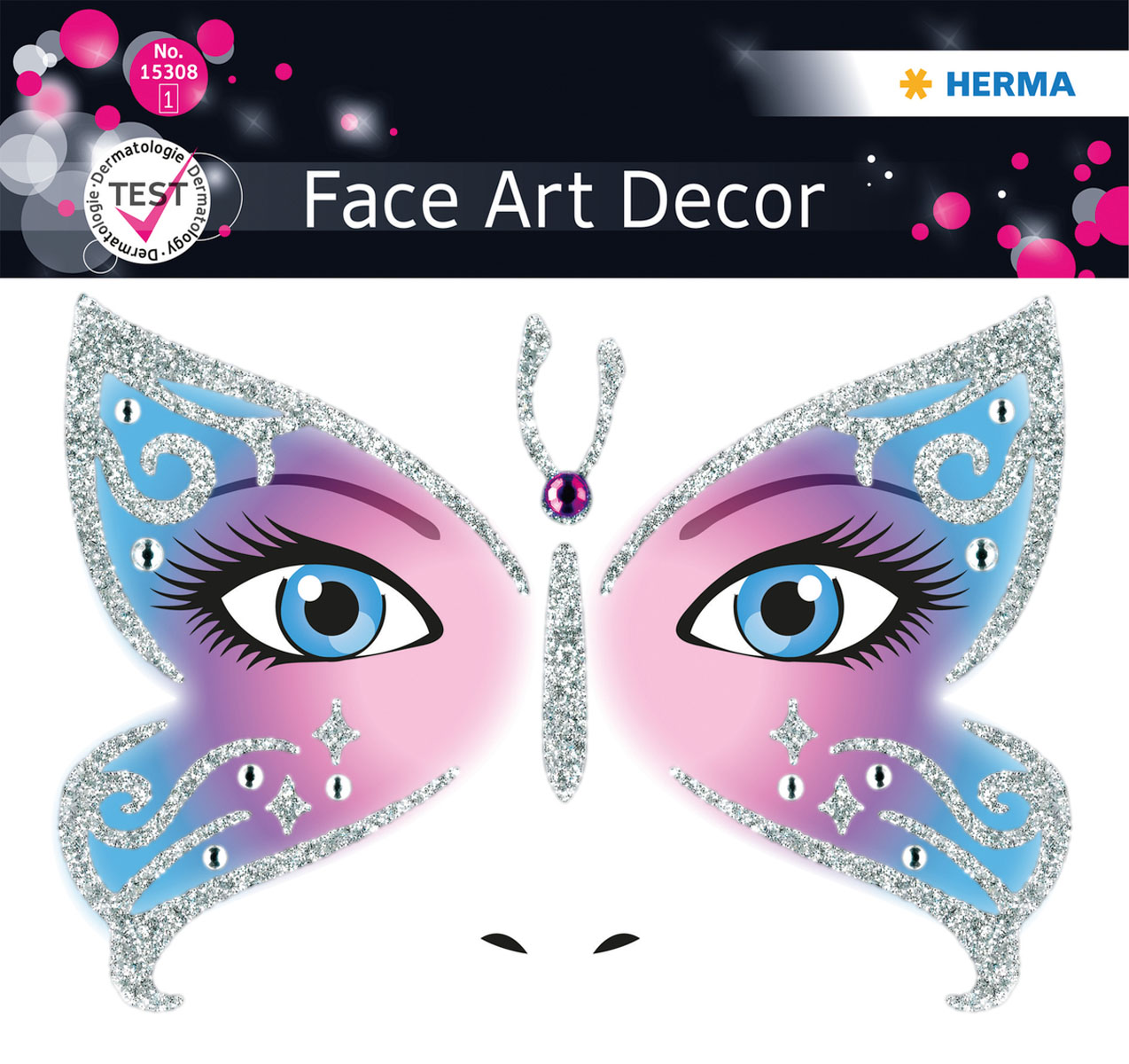 фото Наклейки на лицо Face Art "Butterfly" Herma