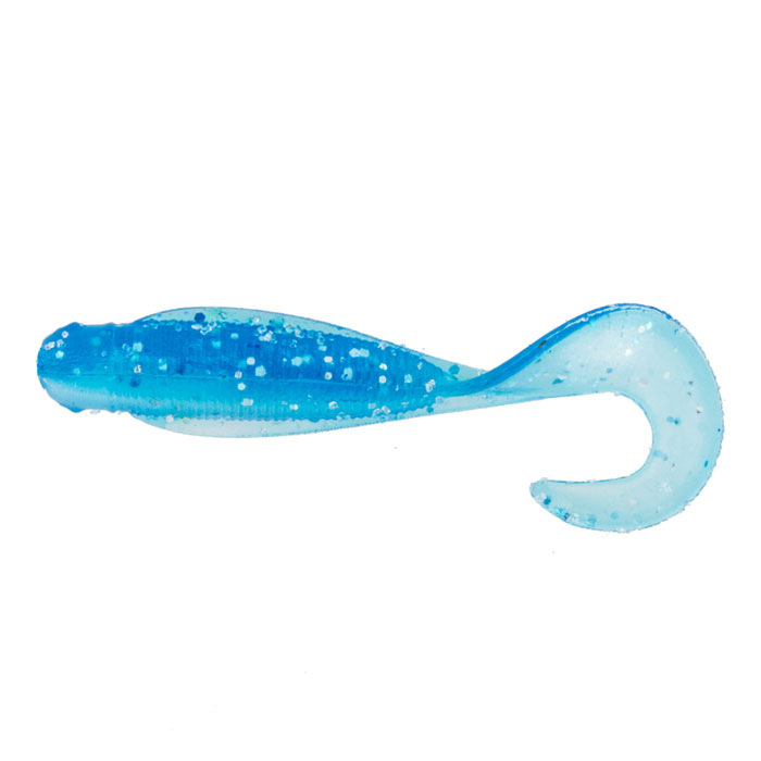 Твистер Tsuribito Nami, цвет: голубой, 4 см, 10 шт