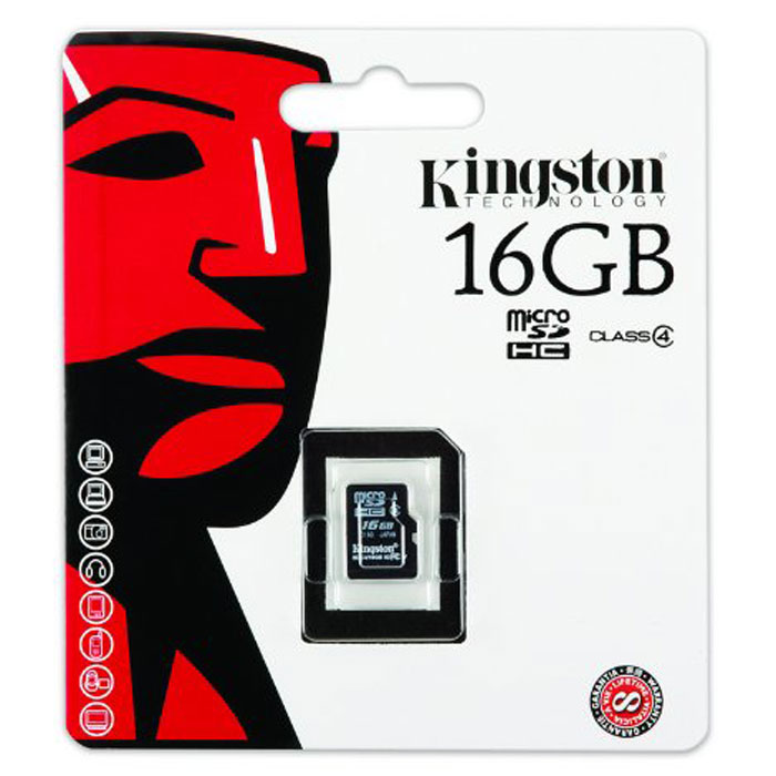 фото Kingston microSDHC Class 4 16GB карта памяти