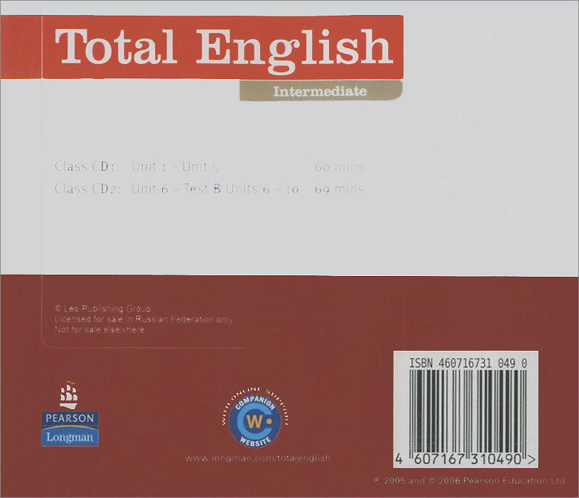 фото Total English: Intermediate: Class CDs (аудиокурс на 2 CD) Pearson education limited