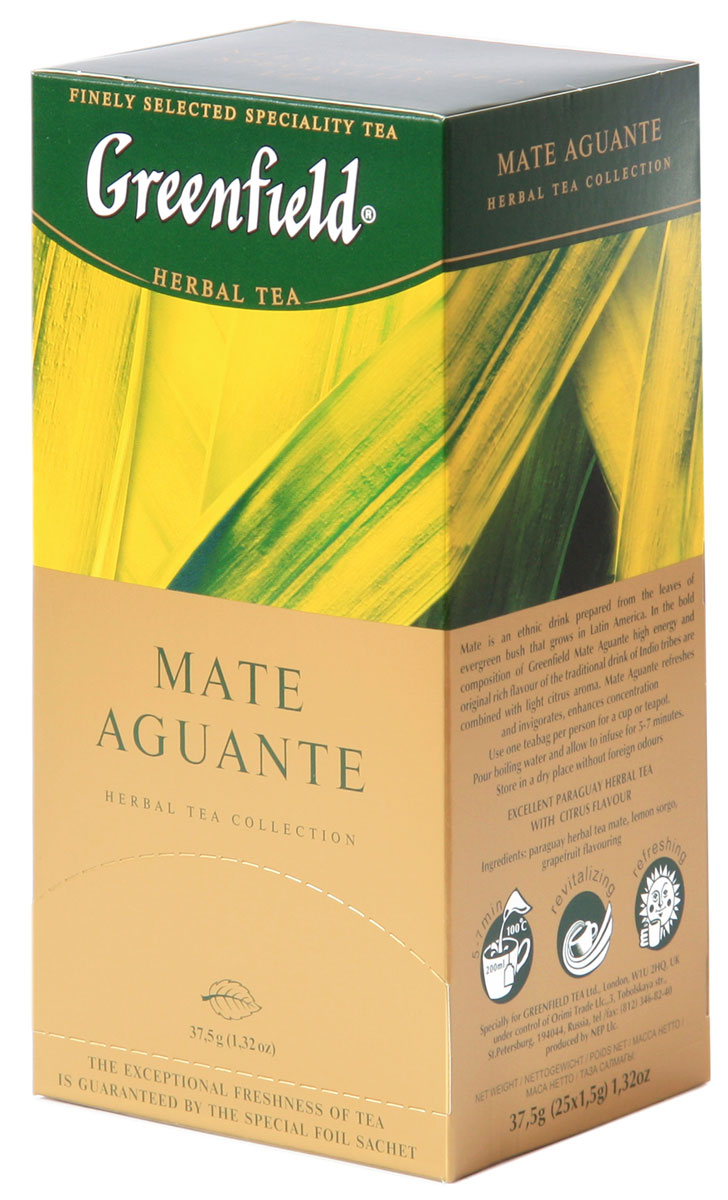 Greenfield Mate Aguante травяной чай в пакетиках, 25 шт — купить в ...