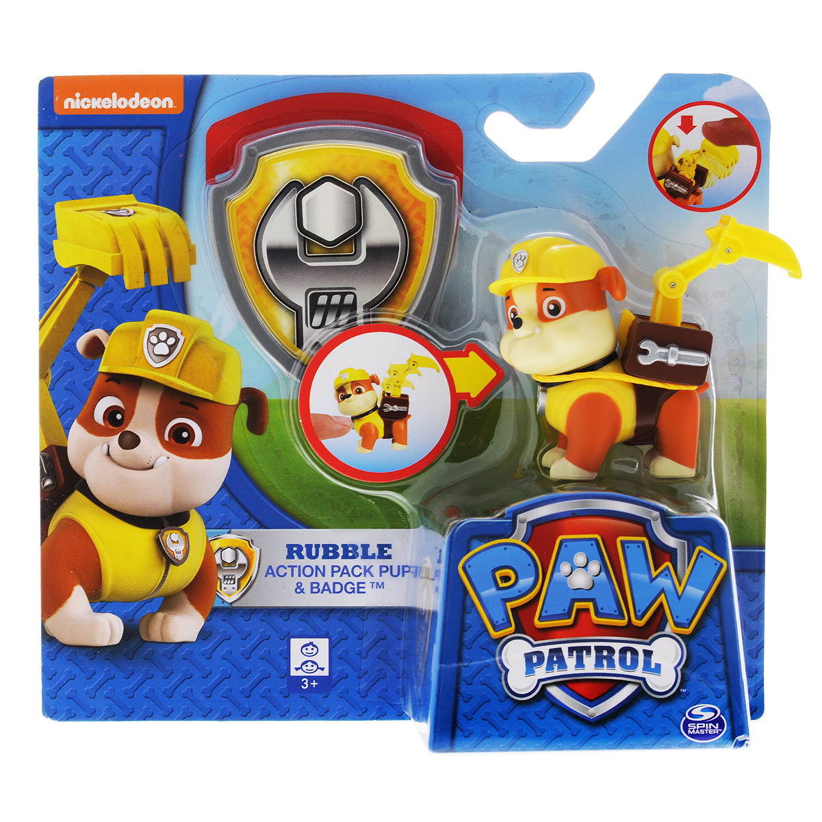 фото Paw Patrol Фигурка "Rubble", со значком