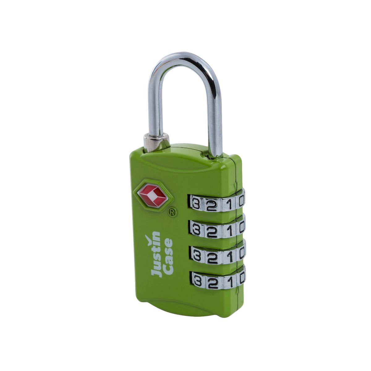 фото Замок кодовый для багажа JustinCase "4-Dial TSA Combination Lock", цвет: зеленый