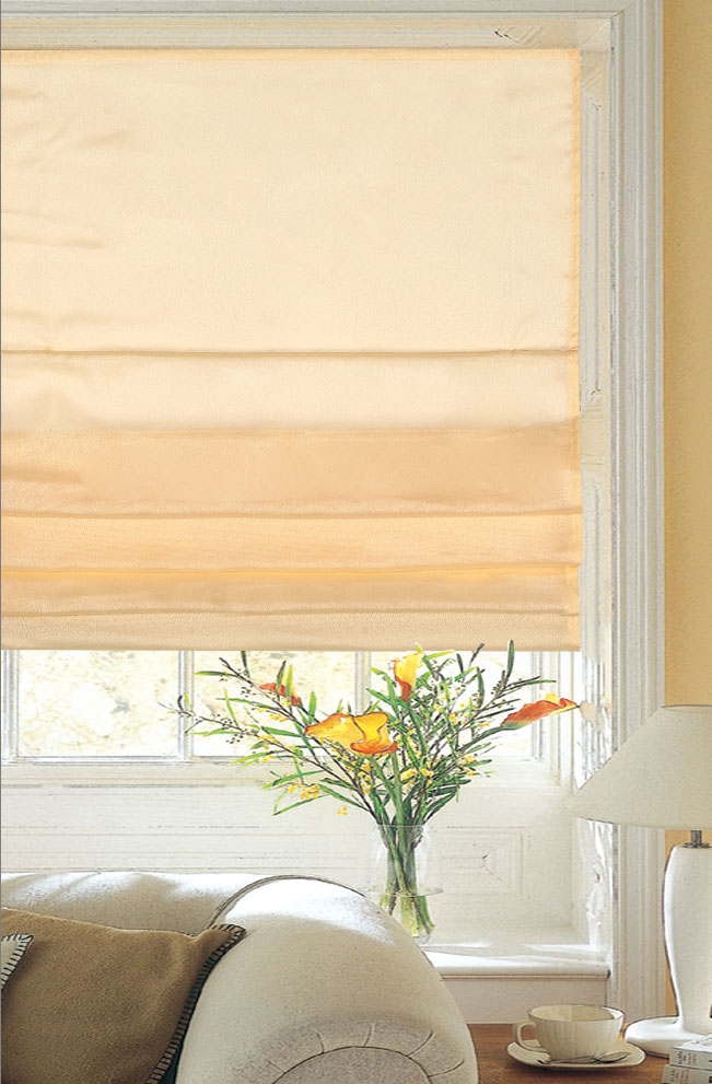 Римская штора Garden 62х170 см, цвет: персиковый