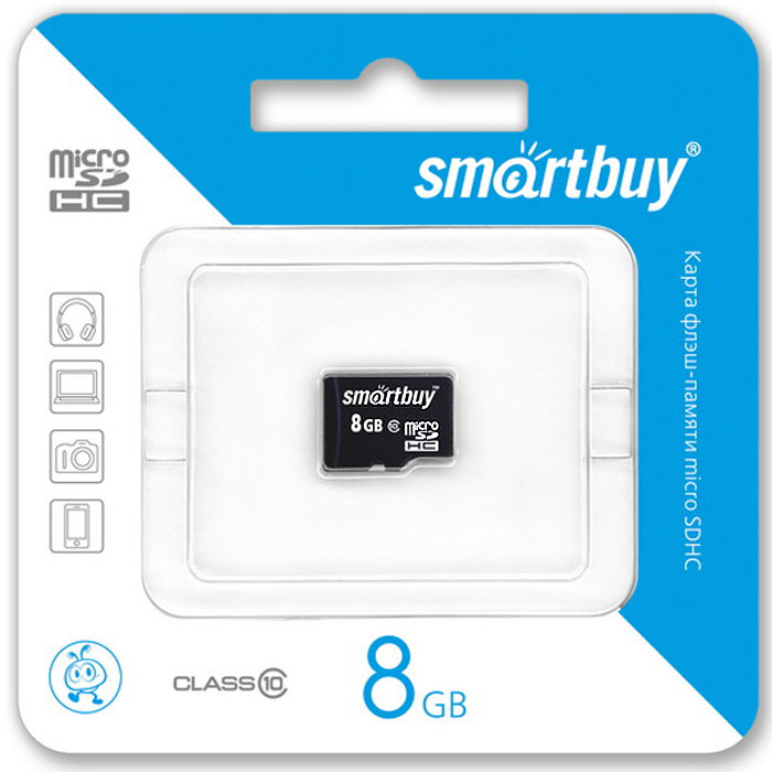 фото SmartBuy microSDHC Сlass 10 8GB карта памяти (без адаптера)