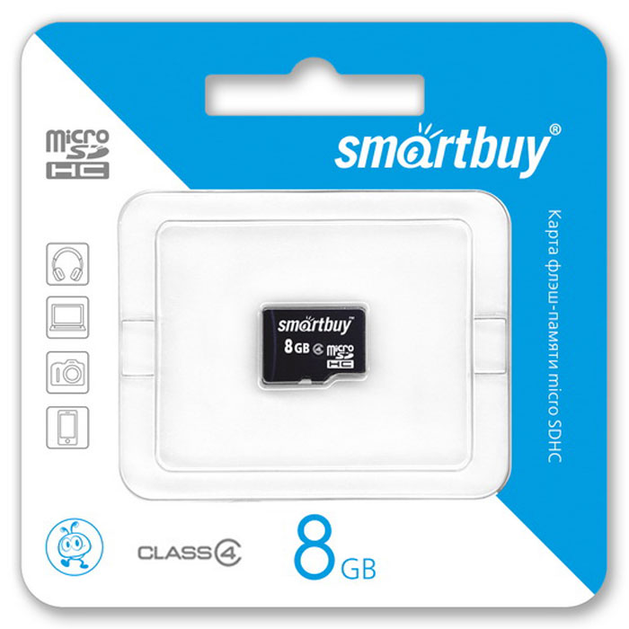 фото SmartBuy microSDHC Сlass 4 8GB карта памяти (без адаптера)