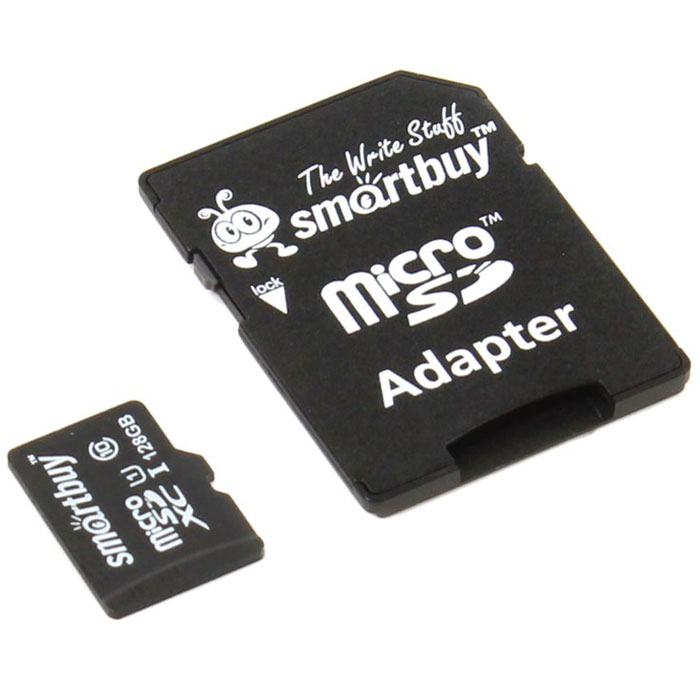 фото SmartBuy microSDXC Сlass 10 128GB карта памяти (с адаптером SD)