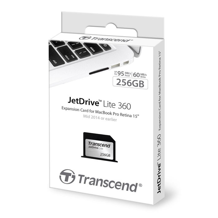 фото Transcend JetDrive Lite 360 256GB карта памяти для MacBook Pro (Retina) 15"